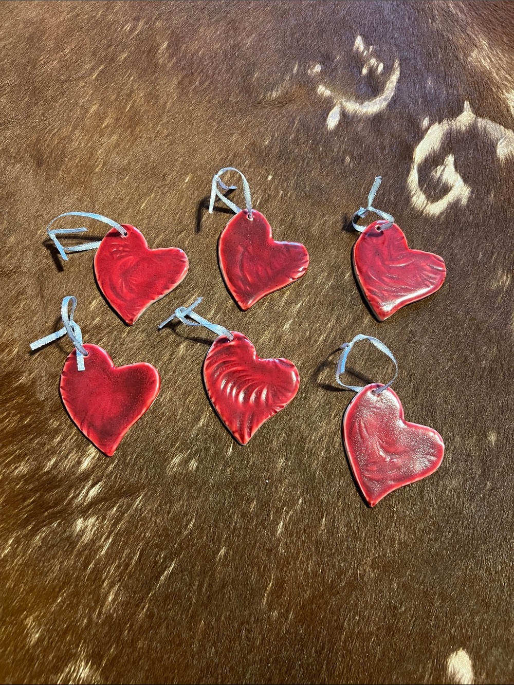 Handcrafted Red Heart Ornaments - Home Accents by Andre